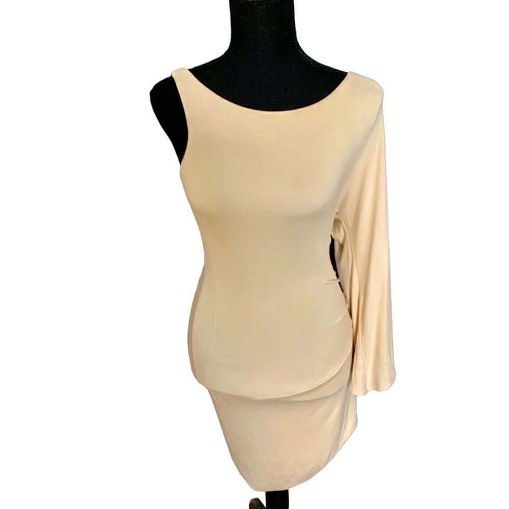 Bebe One Shoulder Statement Dress